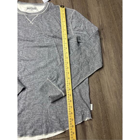 American Eagle Men’s M Gray Long Sleeve Crew Neck Thermal Knit Shirt Casual - Picture 2 of 7